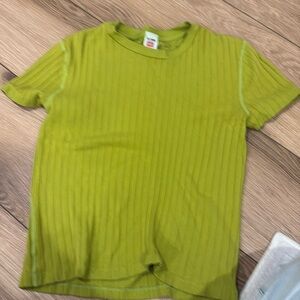 Chartreuse redone t shirt. My favorite color. Baby tee type
